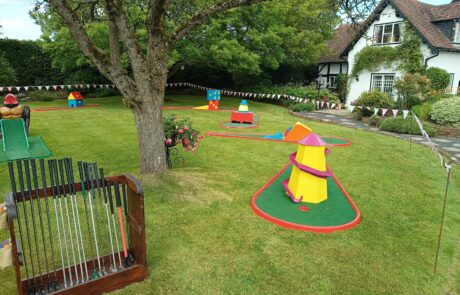 crazy golf garden party hire
