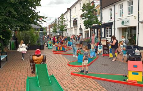 Council Run event with Crazy Golf