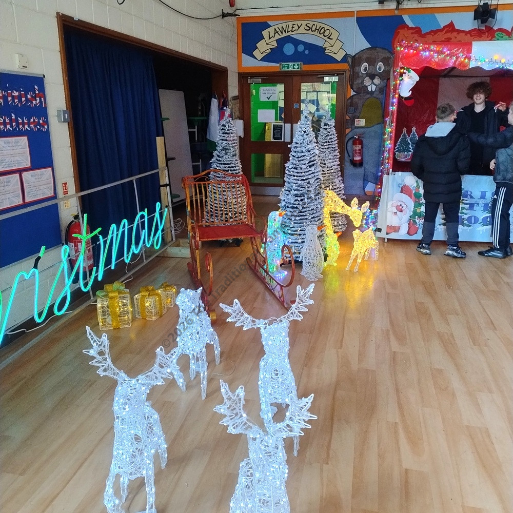 Light up Reindeer with Sleigh wonderland hire