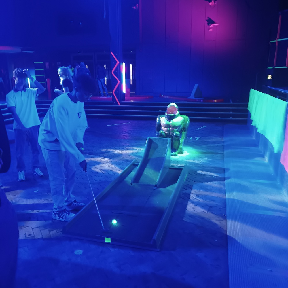 University event with Crazy Golf uv hire
