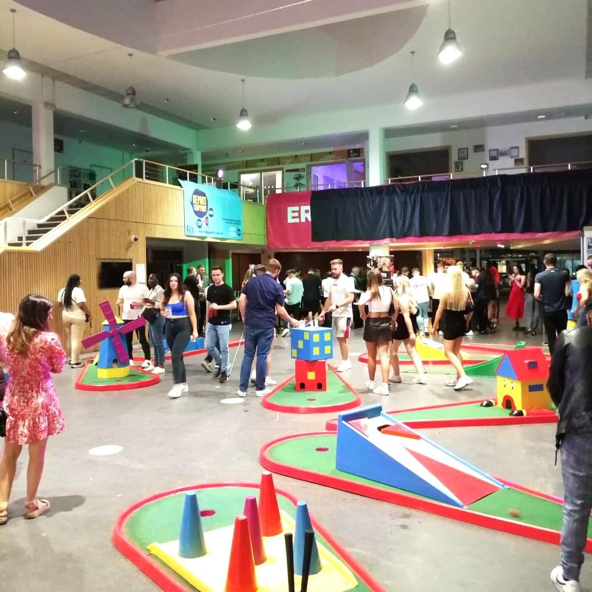University event with Crazy Golf hire